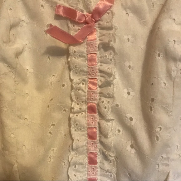 Vintage eyelet lace bodice- 1970s maxi dress - Picture 5 of 9